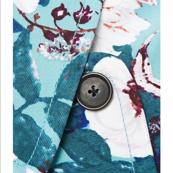 DIANE VON FURSTENBERG Floral-print twill trench coat